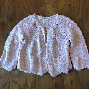 Gymboree knit light pink cardigan